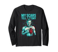 My Scars Tell A Story Heart Surgery Hôpital pour Patients pour Hommes Manche Longue