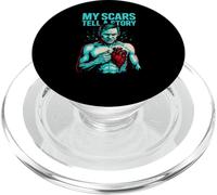 My Scars Tell A Story Heart Surgery Hôpital pour Patients pour Hommes PopSockets PopGrip pour MagSafe
