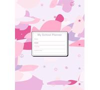 My School Planner for Girls | Undated Weekly Homework Planner for Kids | Dreamy Lavender & Pink | Elementary School Planner with Goals, Notes & Activities