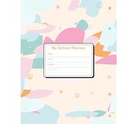 My School Planner for Girls | Undated Weekly Homework Planner for Kids | Peach and Teal Sunrise | Elementary School Organizer with Goals, Notes and Activities