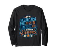 My Screen Time is Mostly Scoreboards Fan de Sport Manche Longue