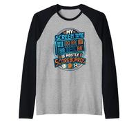 My Screen Time is Mostly Scoreboards Fan de Sport Manche Raglan