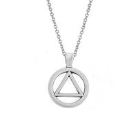 My Shape - Collier et pendentif en alliage de zinc, symbole AA / Alcoholics Anonymous