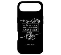 My Sheep Know My Voice and The Follow Me Jesus Bible Citation Coque pour iPhone Air