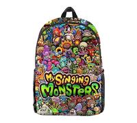 My Singing Monsters Sac à dos d'école tendance pour garçons filles enfants décontracté en plein air voyage essentiel