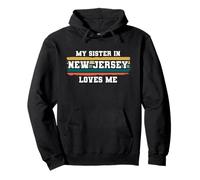 My Sister in New Jersey Loves Me Rétro Vintage American Sweat à Capuche