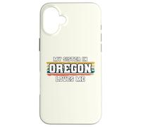 My Sister in Oregon Loves Me Rétro Vintage American Coque pour iPhone 16 Plus