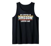My Sister in Oregon Loves Me Rétro Vintage American Débardeur