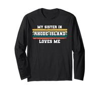 My Sister in Rhode Island Loves Me Rétro Vintage American Manche Longue