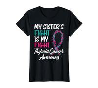 My Sister's Fight is My Fight Thyroïde Cancer T-Shirt Graphique avec Valeur