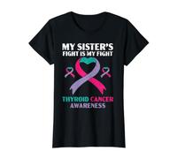 My Sister's Fight is My Fight Thyroïde Cancer T-Shirt Graphique avec Valeur
