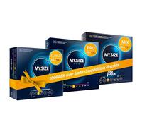 MY.SIZE 100 Préservatifs 53 mm Megaset Classic+Mix+Pro I Taille 1 I 100 pièces pack économique I Préservatif Premium extra fin I Sensible très fin I Paroi fine I Préservatifs vegan I Condoms for men