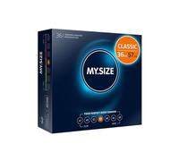 MY.SIZE Classic Préservatifs taille 4 I 57 mm de large I 36 pièces grand emballage I premium extra fins I très fins I paroi fine de 0,07 mm