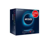 MY.SIZE Classic Préservatifs taille 5 I 60 mm de large I 80 pièces méga-emballage I premium extra fins I doux et souples I paroi fine 0,07 mm