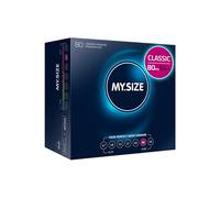 MY.SIZE Classic Préservatifs Taille 6 I 64 mm de Large I 80 Pièces Méga-Emballage I Premium Extra Fins I Ultra-Fins I Paroi Fine 0,07 mm