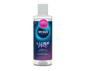 MY.SIZE Lube Me Premium Lubrifiant Tingly Warming 100 ml I chauffant, picotant & sans odeur I en gel adapté aux jouets & préservatifs en latex I Lubrification à base d'eau