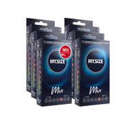 MY.SIZE Mix Préservatifs taille 5, 60 mm, pack économique | 60 pièces | en 4 variétés excitantes : aromatisés, colorés, perlés et classiques