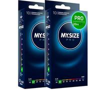 MY.SIZE PRO 20 pièces ELITE - Extra fin, latex Vytex hautement purifié pour moins d’odeur, très faciles à ouvrir et à dérouler, 47 mm