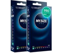 MY.SIZE PRO 20 pièces ELITE - Extra fin, latex Vytex hautement purifié pour moins d’odeur, très faciles à ouvrir et à dérouler, 45 mm