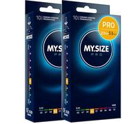 MY.SIZE PRO 20 pièces ELITE - Préservatifs taille normale, latex Vytex hautement purifié pour moins d’odeur, très faciles à ouvrir et à dérouler, 53 mm