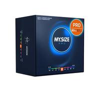 MY.SIZE PRO 80 Préservatifs ÉLITE, taille 4, 57 mm, XL - Latex Vytex de haute pureté, facile à ouvrir, 9 tailles différentes