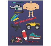 My Sketchbook: Cool Sketchbook For Boys, 8.5 X 11 Bordered Blank Pages For Drawing, Sketching, Doodling, And Creating Comic Book Characters (Cool Sketchbooks)