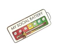 My Social Batterie Broche de conversion d'humeur Émail Pin pour sac à dos et bijoux, Normale, Métal non précieux