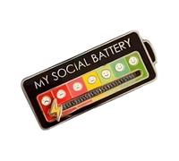 My Social Batterie Broche de conversion d'humeur Émail Pin pour sac à dos et bijoux, Normale, Métal non précieux