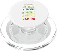My Social Battery Funny Antisocial Introverti Introverti PopSockets PopGrip pour MagSafe