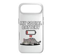 My Social Battery Low Cat Design pour Les introvertis Coque pour iPhone Air