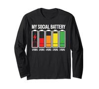 My Social Battery Low Energy Anti Social Introverti Manche Longue