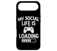 My Social Life is Loading Funny Gamer Citations Coque pour iPhone Air