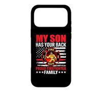 My Son Has Your Back Proud Firefighter Family American Flag Coque pour iPhone 17 Pro Max
