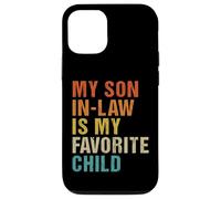 My Son in Law is My Favorite Child Funny Fête des Pères Rétro Coque pour iPhone 12/12 Pro