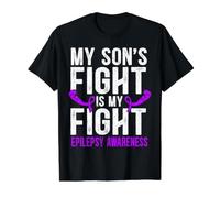 My Son's Fight is My Fight Epilepsy Supporter T-Shirt Graphique avec Valeur