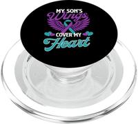 My Son's Wings Cover My Heart - Sensibilisation à la prévention du Suicide PopSockets PopGrip pour MagSafe