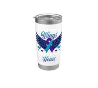 My Son's Wings Cover My Heart Suicide Prevention Sensibilité Gobelet isotherme en acier inoxydable double paroi