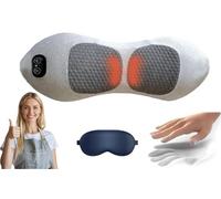 My Soothe Lab 3 In 1 Back Massager, 2025 New Mysoothelab Neck Massager Pillow, with Heat Compress and Vibrating Traction Lifting, for Neck and Shoulder and Backs (Grey)