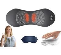 My Soothe Lab 3 In 1 Back Massager, 2025 New Mysoothelab Neck Massager Pillow, with Heat Compress and Vibrating Traction Lifting, for Neck and Shoulder and Backs (Black)