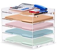My Space Organizers Organiseur de papier et de courrier pour fournitures de bureau, dossiers, accessoires, en acrylique transparent, pour la maison, l'école, le bureau