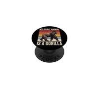 My Spirit Animal is A Gorilla Safari PopSockets PopGrip Adhésif