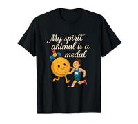 My Spirit Animal Is A Medal Running Marathon Nouveauté T-Shirt