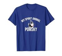 My Spirit Animal is A Pomsky Chien Chiot T-Shirt, Homme, Bleu Royal, L