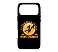 My Standard Schnauzer Rides Shotgun Dog Halloween Costume Coque pour iPhone 17 Pro Max