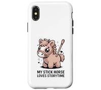 My Stick Horse Loves Storytime, Un Joli Poney Coque pour iPhone X/XS