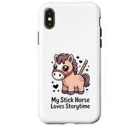 My Stick Horse Loves Storytime, Un Joli Poney Coque pour iPhone X/XS