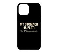 My Stomach is Flat Anti Diet Food Lover Sarcastique Coque pour iPhone 12 Mini