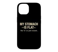 My Stomach is Flat Anti Diet Food Lover Sarcastique Coque pour iPhone 14