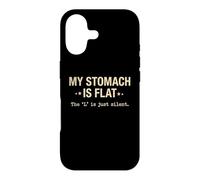 My Stomach is Flat Anti Diet Food Lover Sarcastique Coque pour iPhone 17