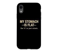 My Stomach is Flat Anti Diet Food Lover Sarcastique Coque pour iPhone XR